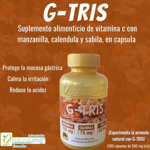 G-TRIS 100 Cápsulas: Alivio Digestivo y Defensas Fuertes 🌼✨ - Imagen 2