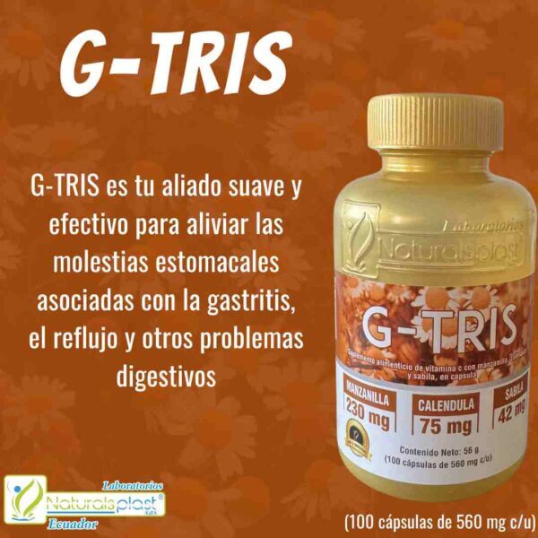 G-TRIS 100 Cápsulas: Alivio Digestivo y Defensas Fuertes 🌼✨ - Imagen 3