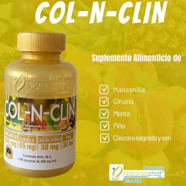 COL-N-CLIN 100 Cápsulas: Digestión Ligera y Limpieza Natural 🍍✨ - Imagen 3