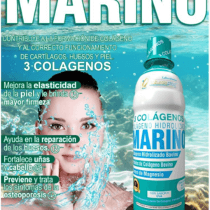 3 Colágenos Marino Hidrolizado 550ml: Piel Firme y Articulaciones Fuertes 💪✨