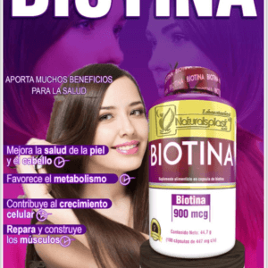 Biotina 100 Cápsulas: Belleza y Vitalidad Interior ✨