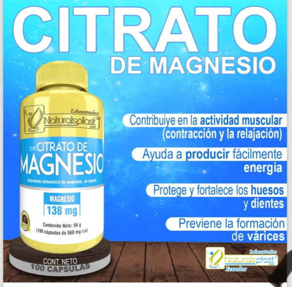 Citrato de Magnesio 100 Cápsulas: Energía y Bienestar Total 💪✨