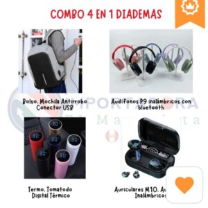 Combo 4 en 1 Diademas